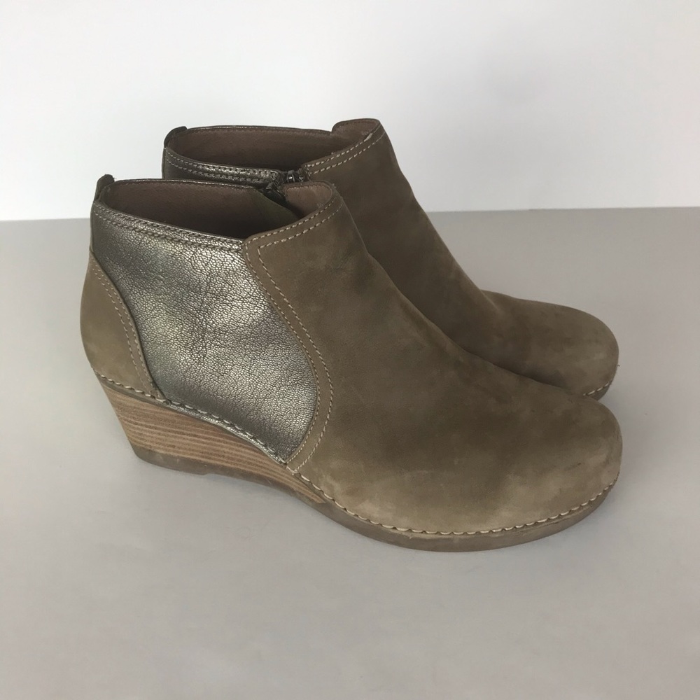 Dansko Susan Ankle Boots Taupe Brown Size 42